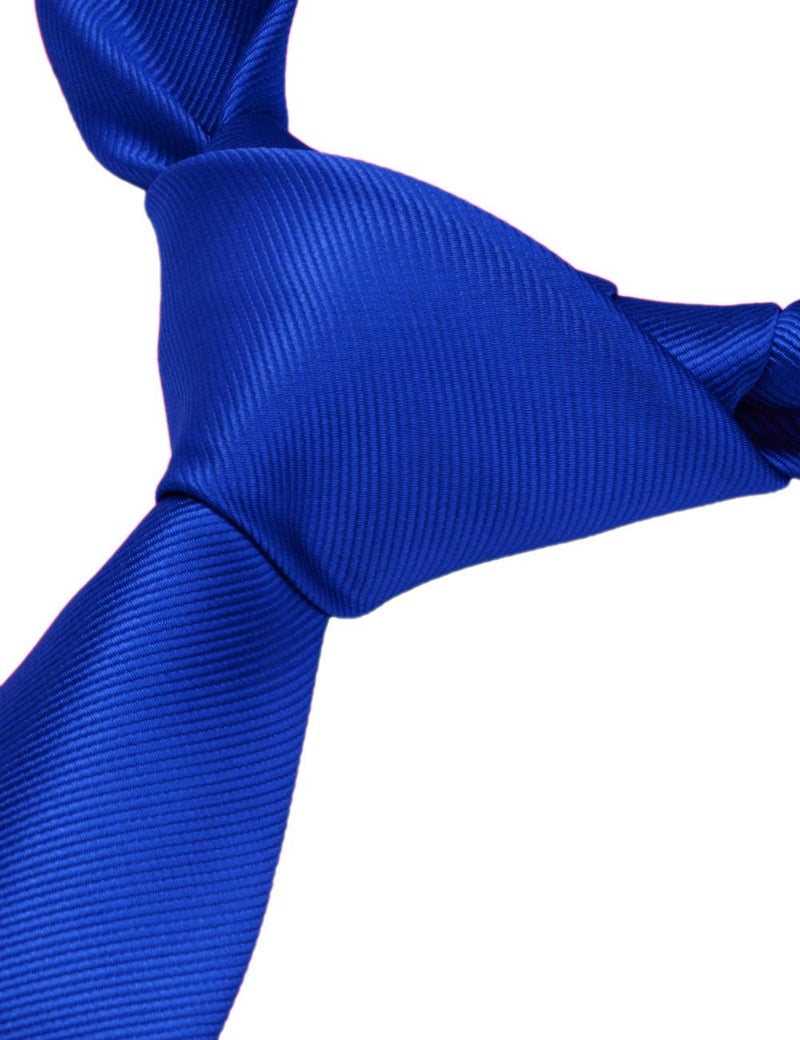 GUSLESON Solid Blue Work Ties Men Formal Tie Necktie With Handkerchief Cufflinks Boys Gift Sets(0789-07) - Image 3
